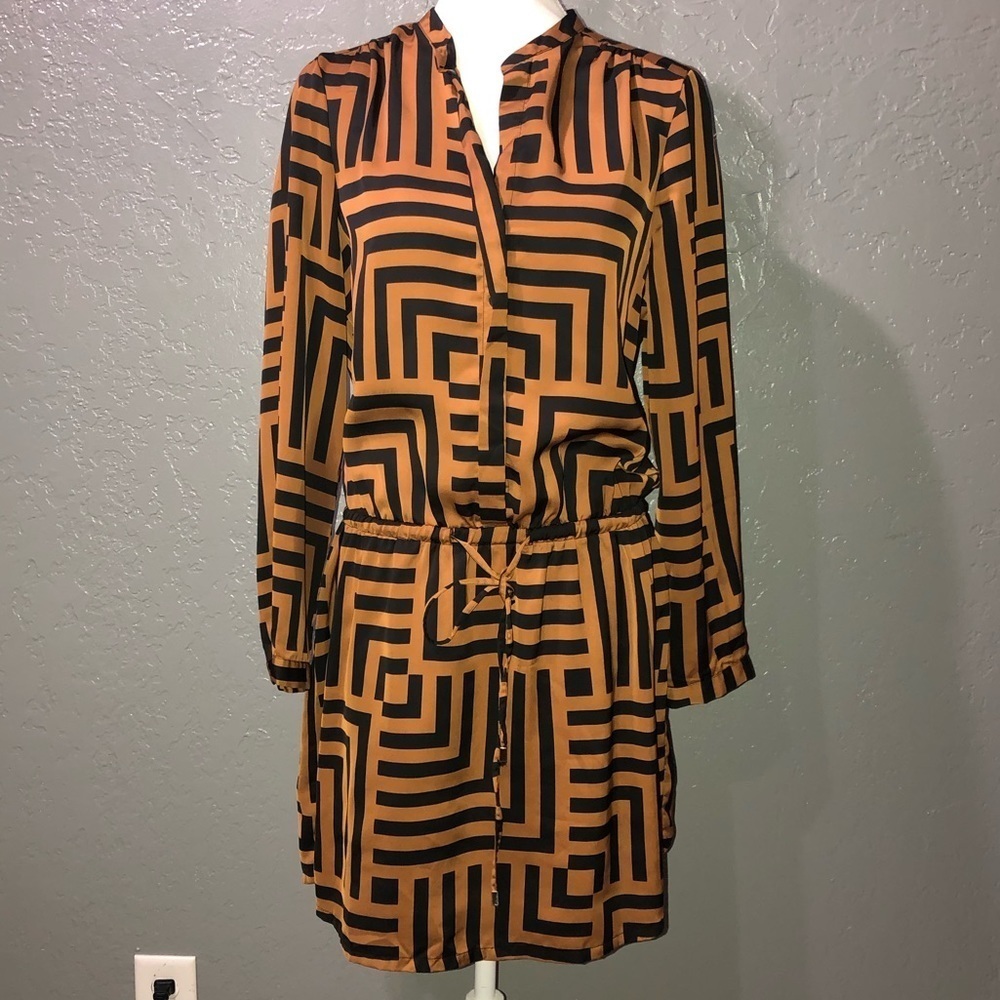 Noir (ModCloth) striped long sleeve dress.